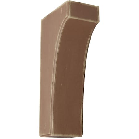 Ekena Millwork 3 1/2"W x 6"D x 12"H Clarksville Wood Vintage Decor Bracket, Weathered Brown BKTWD04X06X12CVBR